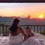two women sunset
