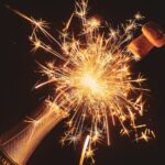yellow fireworks in the sky during nighttime