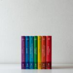 a row of books