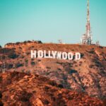 brown and white hollywood sign