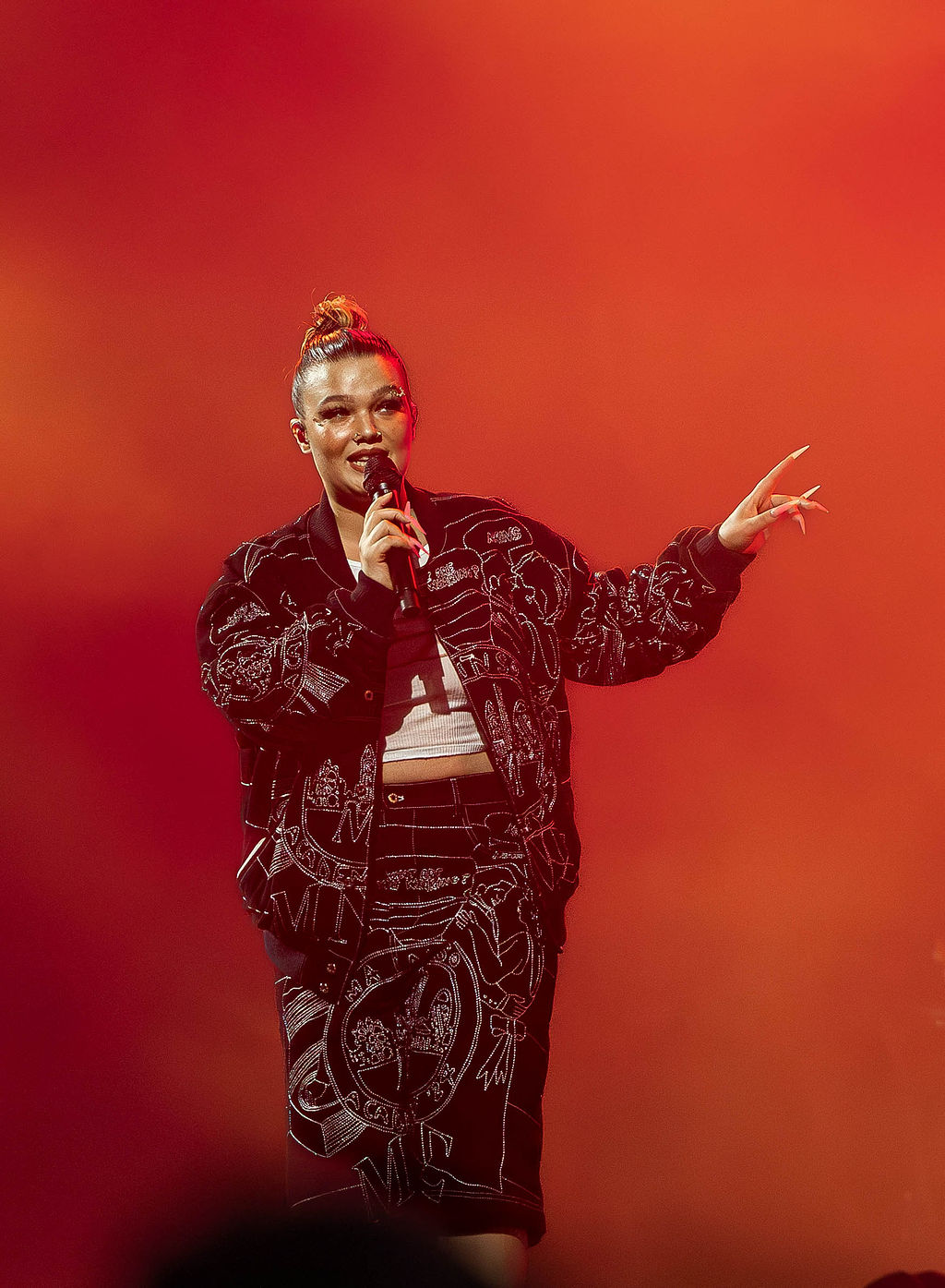 Lola Young on stage at Roskile Festival 2025 - photo by F.J West films