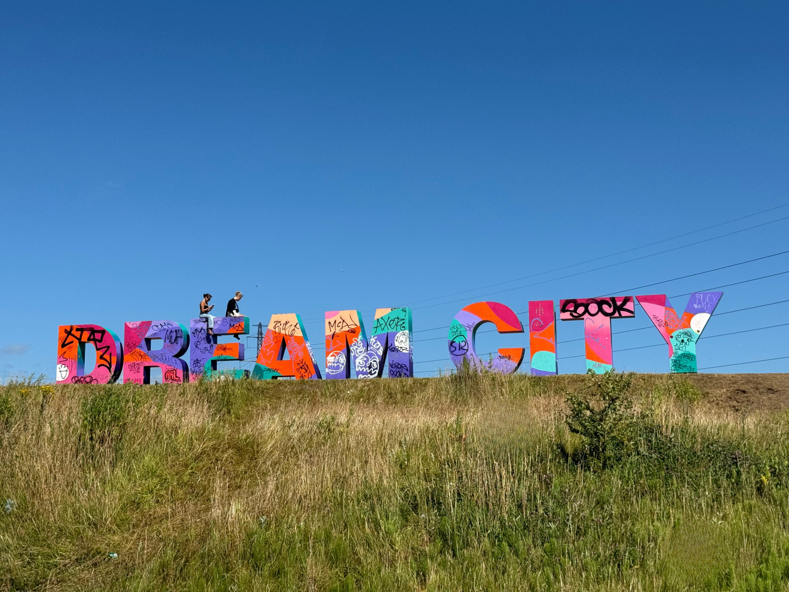 The Dream City sign at Roskilde Festival