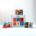 whitebox cocktails - a selection of cans and the white box packaging