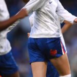 Period blood on shorts