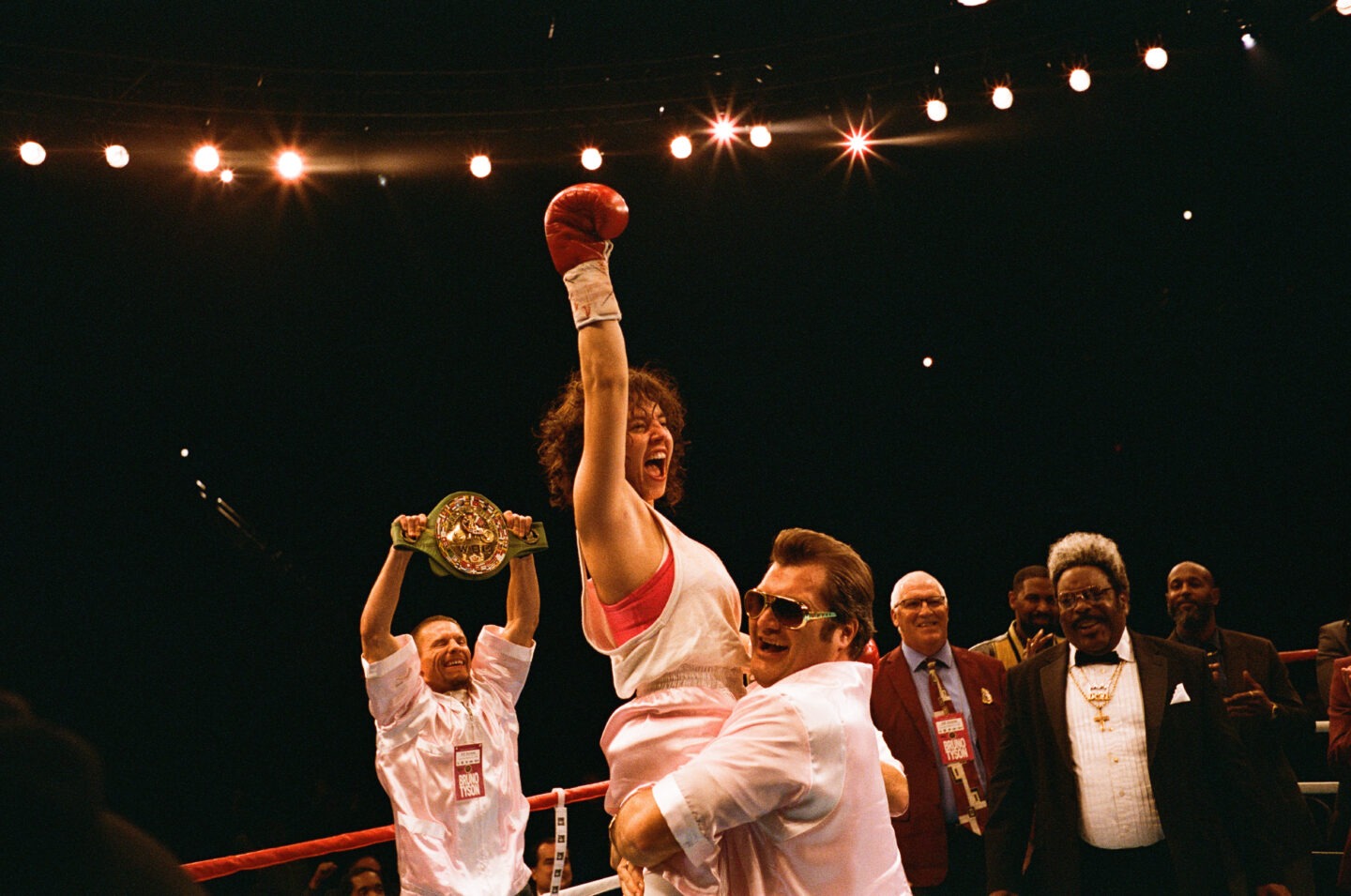 Sydney Sweeney as Christy Martin. 