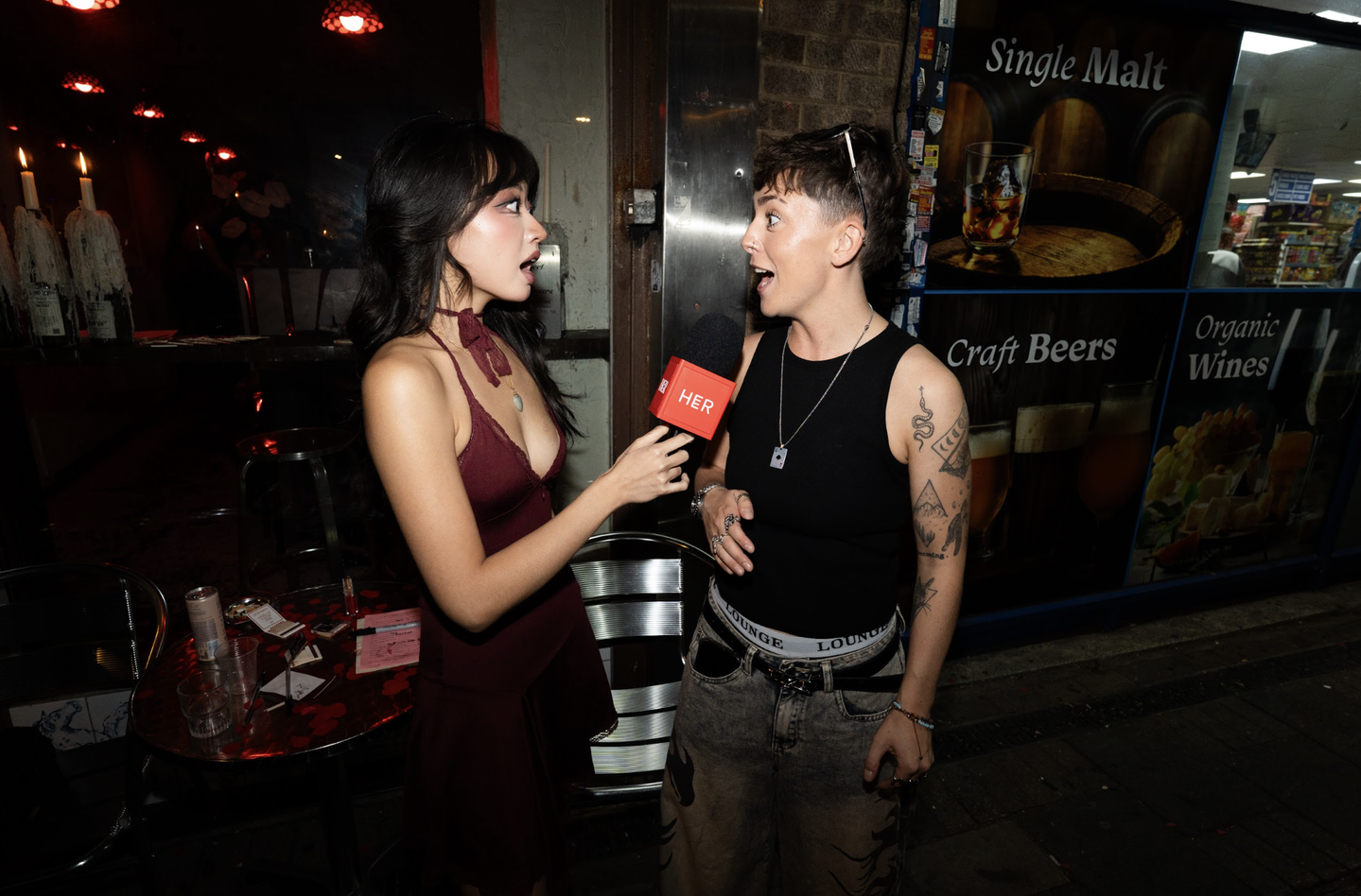 interview at HER singles night.
